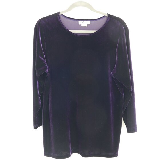 Solitaire Tops - Solitaire Velvet Tee Womens XL Purple‎ Gypsy Goth Witchy Alt Whimsigoth Grunge